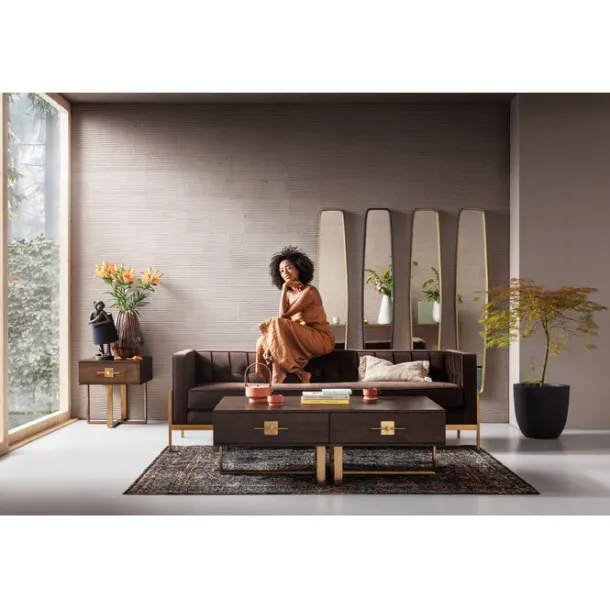 sofa_loft_seater_brown_1.webp Online KARE Design Sofa Loft 3-Seater Brown