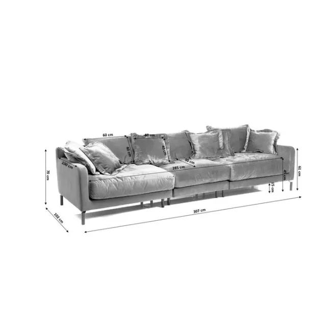 sofa_lullaby_seater_blueg_2-1.webp Hot KARE Design Sofa Lullaby 3-Seater Bluegreen