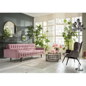 Best KARE Design Sofa Milchbar 3-Seater Velvet Mauve