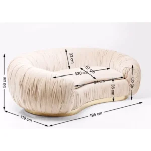 Sale KARE Design Sofa Perugia 2-Seater Cream