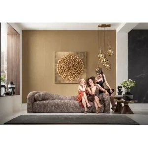 New KARE Design Sofa 3-Seater Livia Melange Brown 261cm