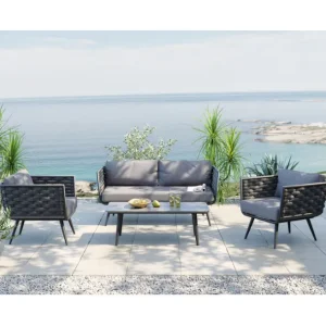 Hot KARE Design Sofa Set Rimini Anthracite (4/part)