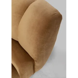 Best KARE Design Sofa Spectra Velvet Brown 3-Seater 245cm