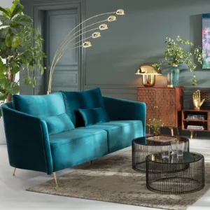 Outlet KARE Design Sofa Vegas Forever 3-Seater Bluegreen
