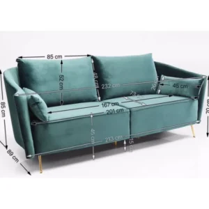 Outlet KARE Design Sofa Vegas Forever 3-Seater Bluegreen