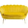Best KARE Design Sofa Water Lily 2-Seater Gold Yellow