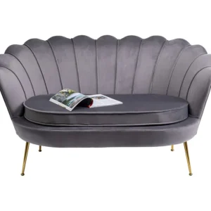 Fashion KARE Design Sofa Water Lily 2-Seater Gold Grey
