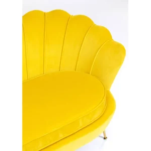 Best KARE Design Sofa Water Lily 2-Seater Gold Yellow