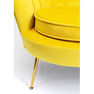 Best KARE Design Sofa Water Lily 2-Seater Gold Yellow