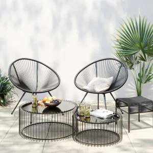 New KARE Design Stool Acapulco Mono Black