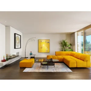 Outlet KARE Design Stool Belami Velvet Amber