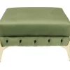 Fashion KARE Design Stool Bellissima Velvet Green 80cm