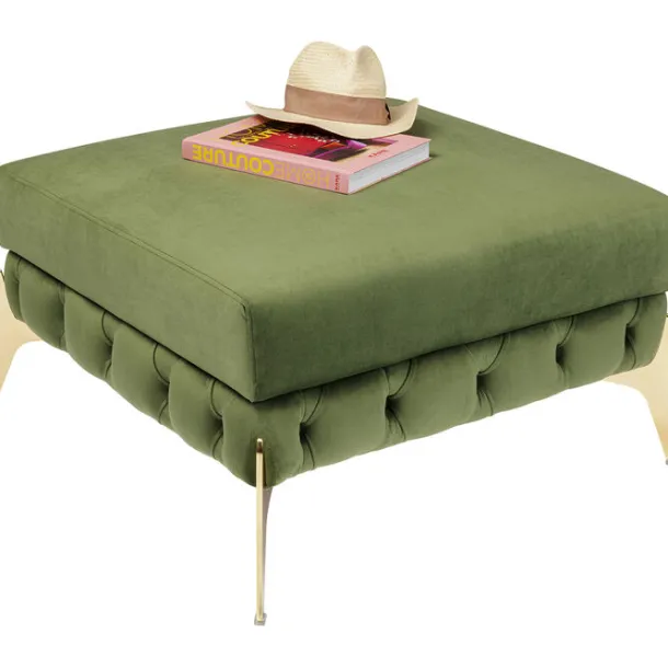 stool_bellissima_velvet_g_3.webp Fashion KARE Design Stool Bellissima Velvet Green 80cm