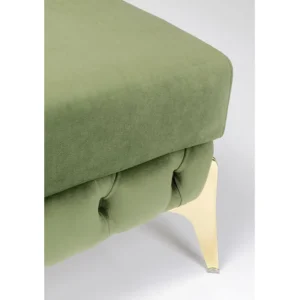 Fashion KARE Design Stool Bellissima Velvet Green 80cm