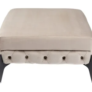 Hot KARE Design Stool Bellissima Velvet Taupe 80cm