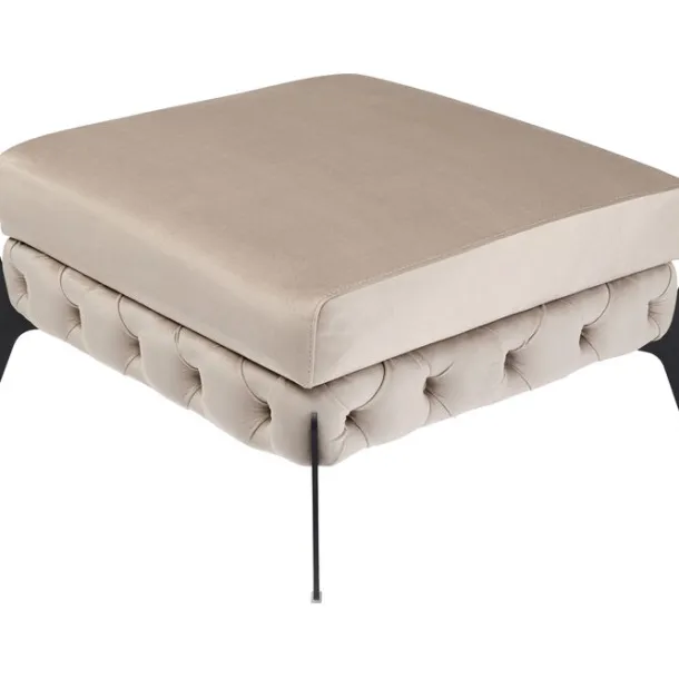stool_bellissima_velvet_t_1.webp Hot KARE Design Stool Bellissima Velvet Taupe 80cm