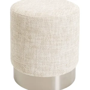 New KARE Design Stool Berry High Silver Beige Ø39cm