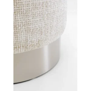 New KARE Design Stool Berry High Silver Beige Ø39cm