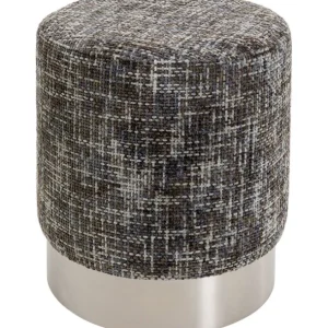 Discount KARE Design Stool Berry High Silver Dark Grey Ø39cm