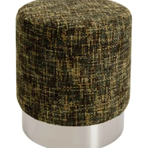 Online KARE Design Stool Berry High Silver Green Ø39cm