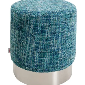 New KARE Design Stool Berry High Silver Light Blue Ø39cm
