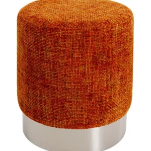 Hot KARE Design Stool Berry High Silver Orange Ø39cm