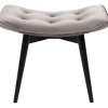 Online KARE Design Stool Black Vicky Velvet Grey 46x59cm