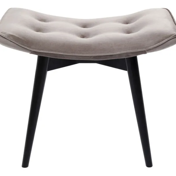stool_black_vicky_velvet__0-1.webp Online KARE Design Stool Black Vicky Velvet Grey 46x59cm