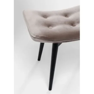 Online KARE Design Stool Black Vicky Velvet Grey 46x59cm