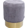 Outlet KARE Design Stool Cherry Grey Cord Brass Ø35cm