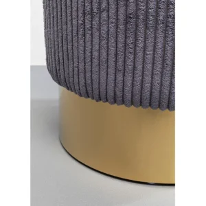 Outlet KARE Design Stool Cherry Grey Cord Brass Ø35cm