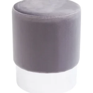 Online KARE Design Stool Cherry Light Grey Silver Ø35cm
