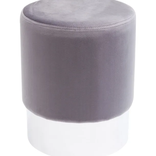stool_cherry_light_grey_s_0.webp Online KARE Design Stool Cherry Light Grey Silver Ø35cm