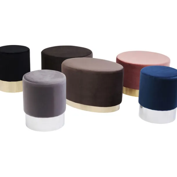 stool_cherry_light_grey_s_1.webp Online KARE Design Stool Cherry Light Grey Silver Ø35cm