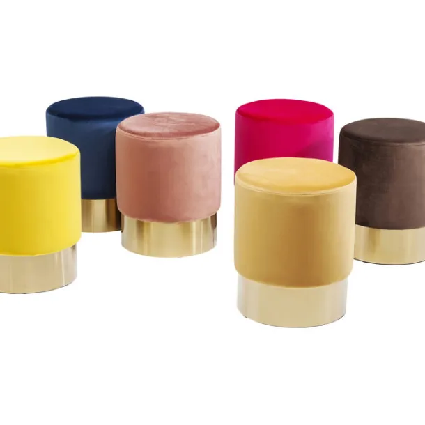 stool_cherry_mauve_brass__1.webp Best KARE Design Stool Cherry Mauve Brass Ø35cm