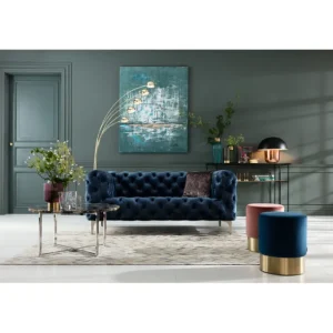 Best KARE Design Stool Cherry Mauve Brass Ø35cm
