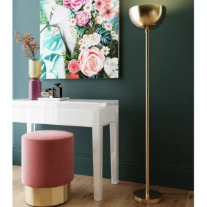 Best KARE Design Stool Cherry Mauve Brass Ø35cm