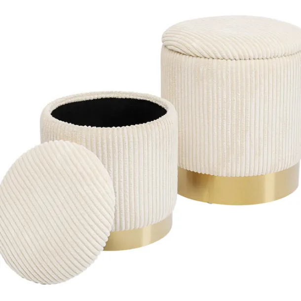stool_cherry_storage_cord_0.webp Fashion KARE Design Stool Cherry Storage Cord Creme (2/Set)