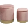 Hot KARE Design Stool Cherry Storage Mauve Brass (2/Set)