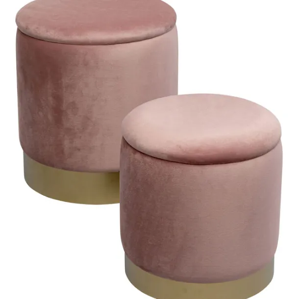 stool_cherry_storage_mauv_3.webp Hot KARE Design Stool Cherry Storage Mauve Brass (2/Set)