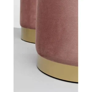 Hot KARE Design Stool Cherry Storage Mauve Brass (2/Set)