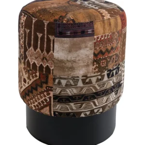 Fashion KARE Design Stool Cherry Tahiti Black Ø36cm Limited