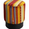 Fashion KARE Design Stool Cherry Very British Black Ø36cm