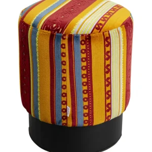 Fashion KARE Design Stool Cherry Very British Black Ø36cm