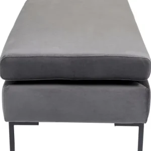 New KARE Design Stool Gianni Velvet Grey Black