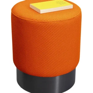 New KARE Design Stool Jody Orange Mesh Black Ø35cm