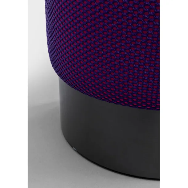 stool_jody_purple_mesh_bl_3.webp Sale KARE Design Stool Jody Purple Mesh Black Ø35cm