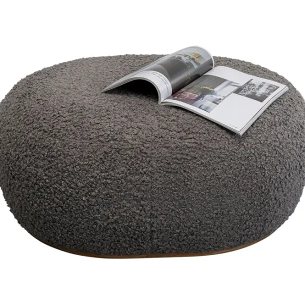 stool_pebble_boucle_grey__2.webp Discount KARE Design Stool Pebble Boucle Grey 81cm