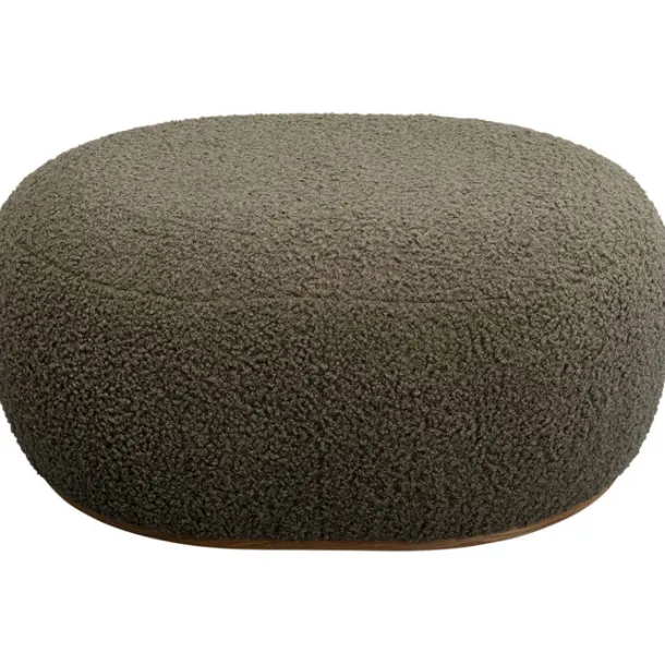 stool_pebble_boucle_oliv__0.webp Discount KARE Design Stool Pebble Boucle Oliv 81cm