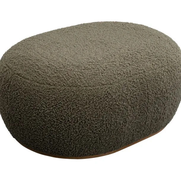 stool_pebble_boucle_oliv__1.webp Discount KARE Design Stool Pebble Boucle Oliv 81cm